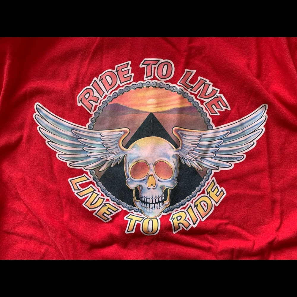 Deadstock Harley Davidson 1970s Iron Graphics on Vintage inspired Style Tee